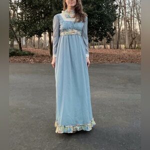 VTG 70’s Prairie Maxi Dress Size 11 Fadoosie by Ruth Originals